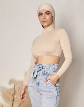 Hooded Crop Body Top - Light Shades