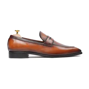 Warabi - Men's Burnished Tan Calf Leather Loafer